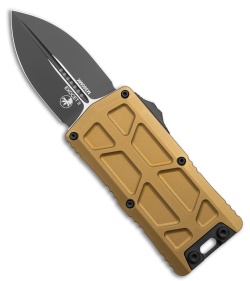 Microtech Exocet II Dagger OTF Automatic Knife Tan Aluminum (2.34" Black)
