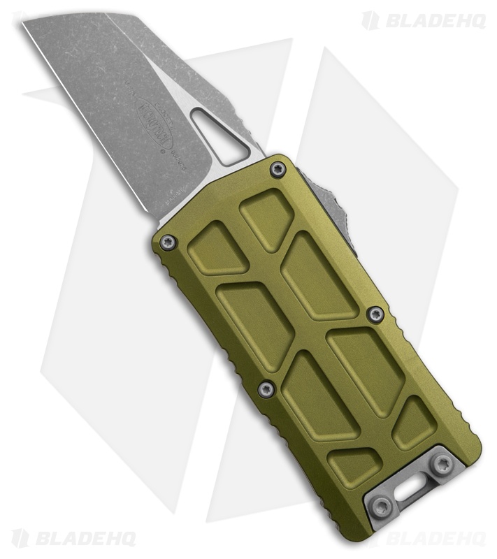 Microtech Exocet II Wharncliffe OTF Automatic OD Green Knife (2.25" Apocalyptic)