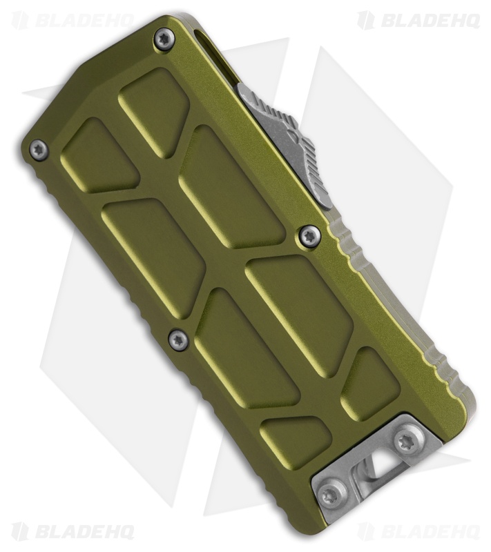 Microtech Exocet II Wharncliffe OTF Automatic OD Green Knife (2.25" Apocalyptic)
