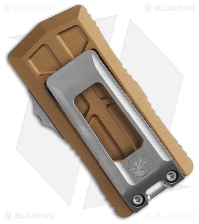 Microtech Exocet II Wharncliffe OTF Automatic Tan Knife (2.25" Stonewash)