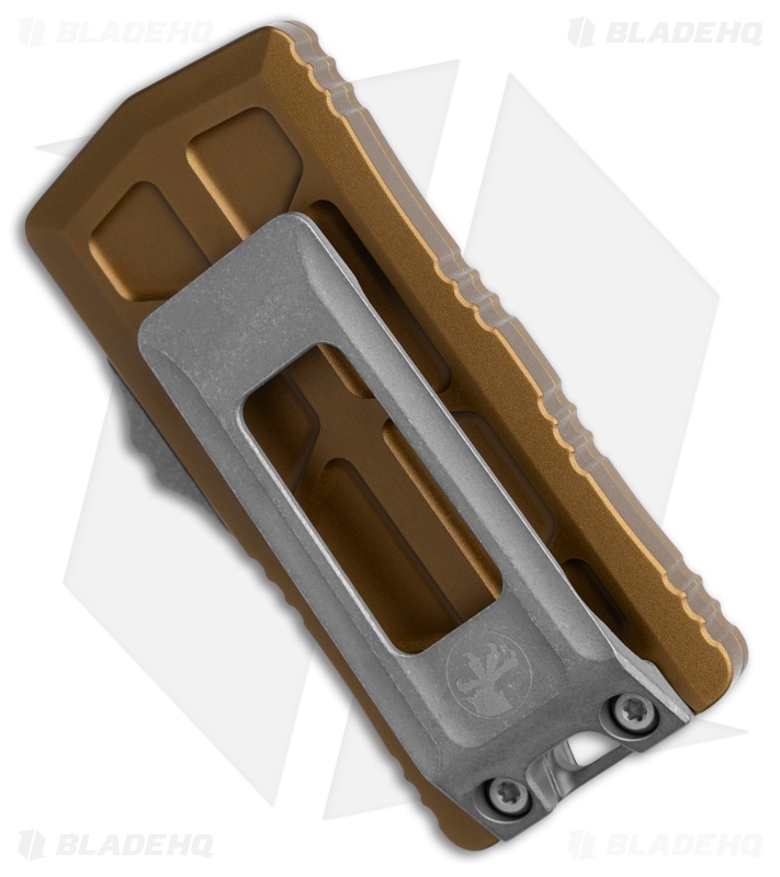 Microtech Exocet II Wharncliffe OTF Automatic Tan Knife (2.25" Apocalyptic)