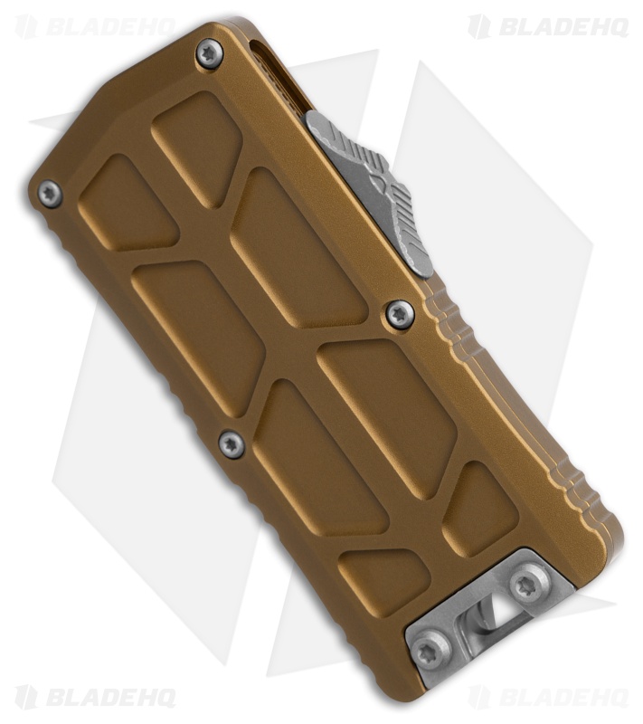 Microtech Exocet II Wharncliffe OTF Automatic Tan Knife (2.25" Apocalyptic)