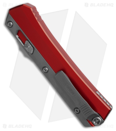 Microtech Glykon D/E OTF Automatic Knife Red Al/Titanium (3.75" SW)