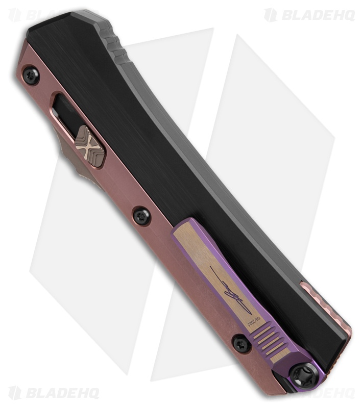 Microtech Rose Gold Microtech Glykon D/E OTF Automatic Knife Rose Gold Al/Ti