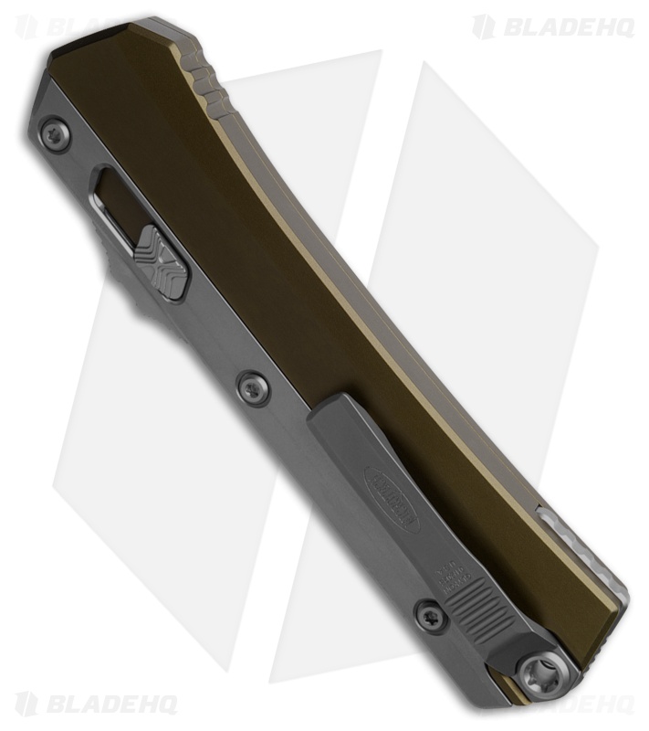 Microtech Glykon OTF Automatic Knife OD Green Al/Titanium (3.75" SW Serr)
