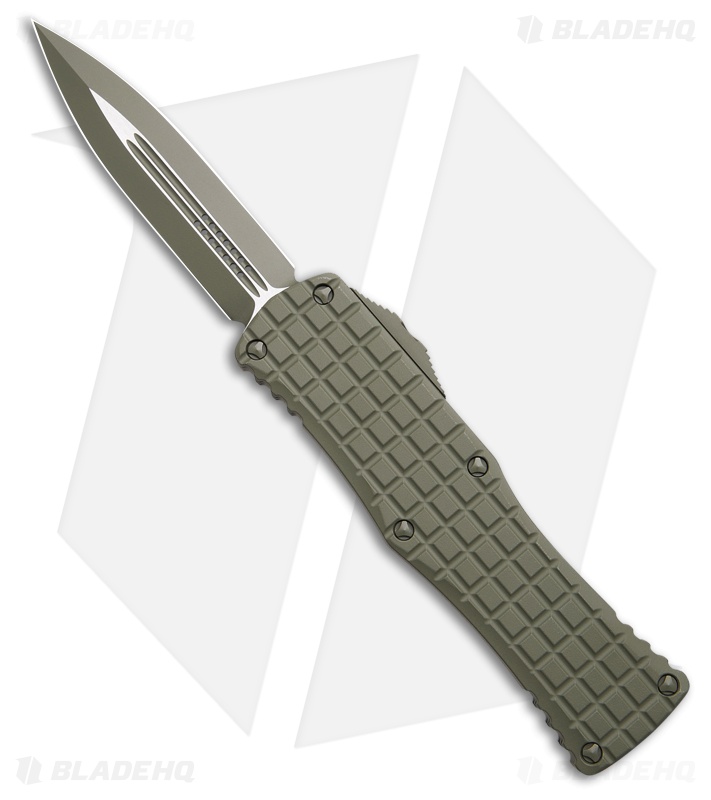 Microtech Hera D/E OTF Knife Cerakote Forest Green Frag Aluminum (3.1" Green)