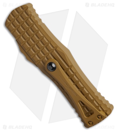 Microtech Hera D/E OTF Knife Tan Cerakote RAL-8000 Frag Aluminum (3.1" Tan)