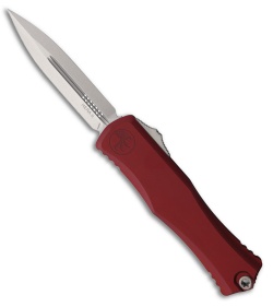 Microtech Hera II D/E OTF Automatic Knife Merlot Red Aluminum (4" Stonewash)