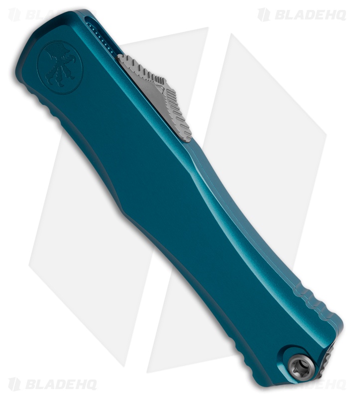 Microtech Hera II D/E OTF Automatic Knife Blue Aluminum (4" Stonewash Full Serr)