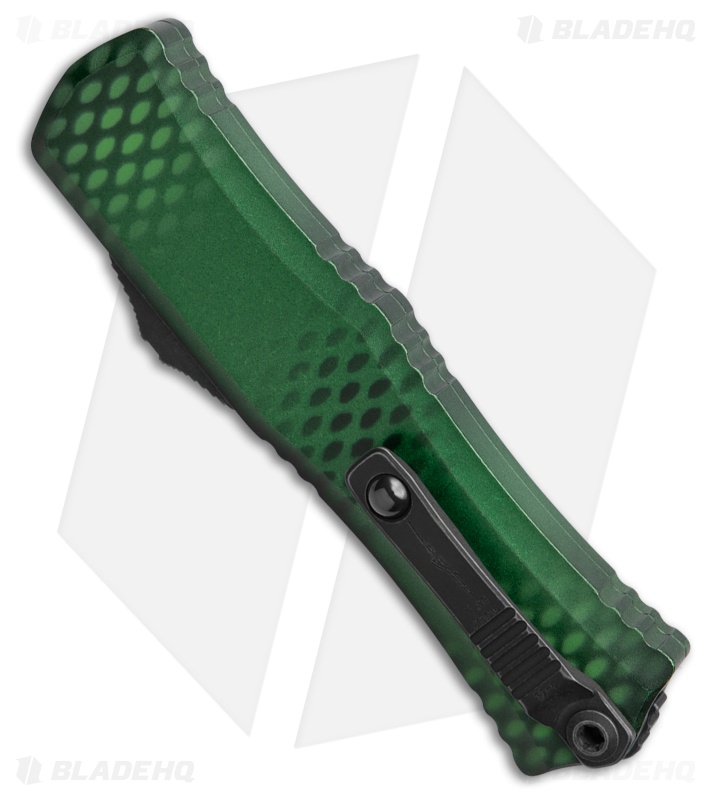 Microtech Hera II Mini Bayonet OTF Knife Green X-51 Aluminum (3" Black SW)