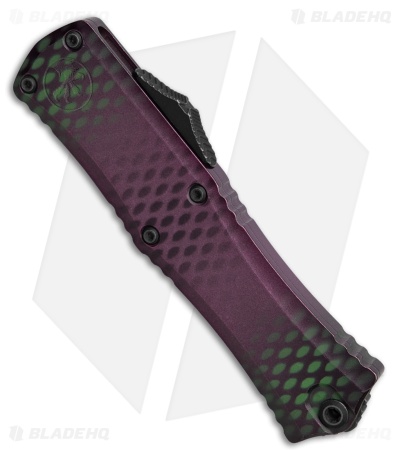 Microtech Hera II Mini Bayonet OTF Knife Purple X-51 Aluminum (3" Black SW)