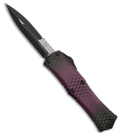 Microtech Hera II Mini Bayonet OTF Knife Purple X-51 Aluminum (3" Black SW)