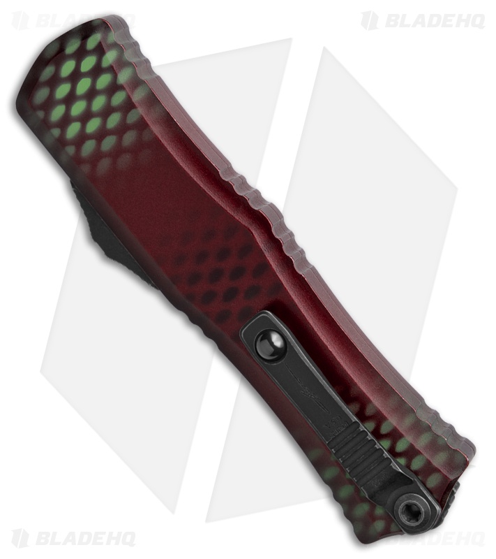 Microtech Hera II Mini Bayonet OTF Knife Red X-51 Aluminum (3" Black SW)