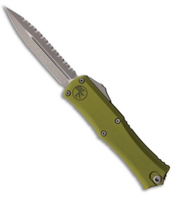 Microtech Hera II Mini D/E OTF Knife OD Green Aluminum (3" Apoc Full Serr)