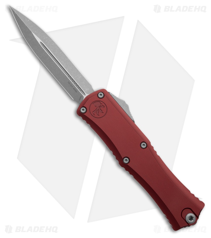 Microtech Hera II Mini D/E OTF Automatic Knife Merlot Aluminum (2.9" Apoc)