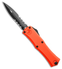Microtech Hera II Mini D/E OTF Automatic Knife Orange Aluminum (2.9" Black Serr)