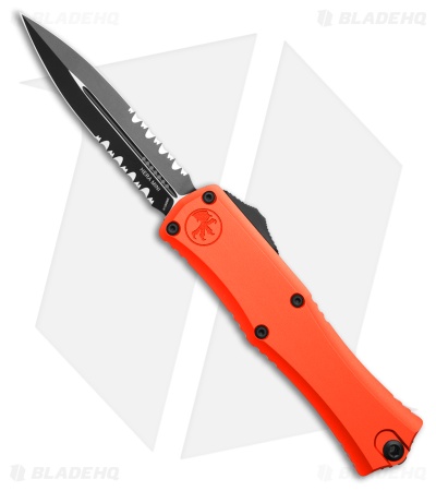 Microtech Hera II Mini D/E OTF Knife Orange Al Black Serr