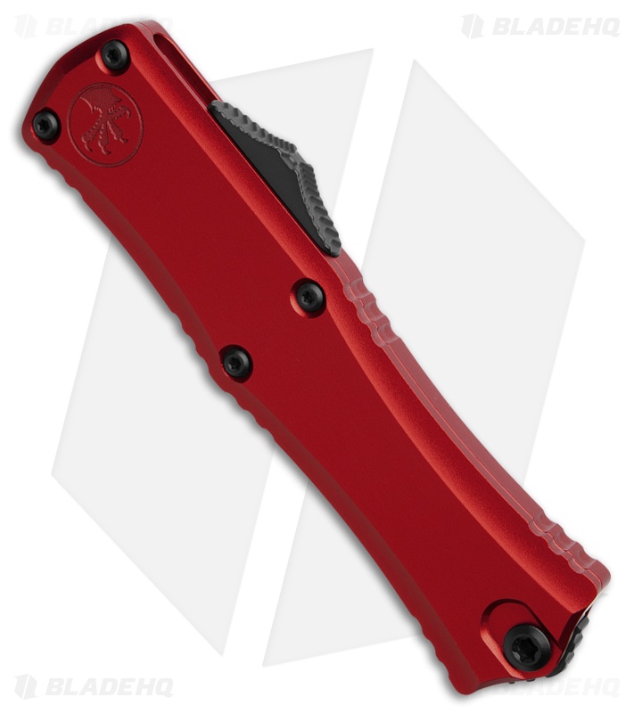 Microtech Hera II Mini D/E OTF Automatic Knife Red Aluminum (2.9" Black Serr)