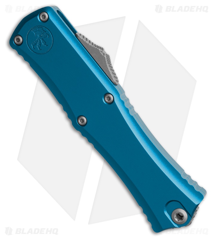 Microtech Hera II Mini S/E OTF Automatic Knife Blue Aluminum (3" Apocalyptic)