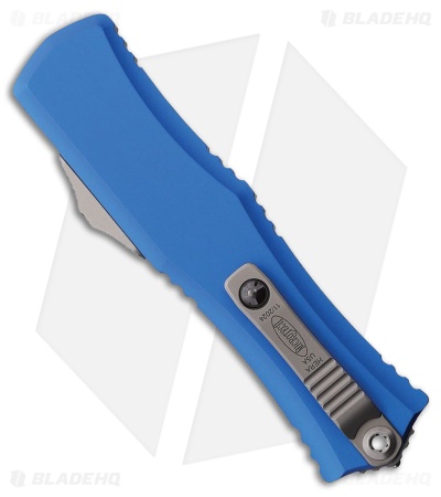 Microtech Hera II Mini S/E OTF Automatic Knife Blue Aluminum (3" Stonewash)