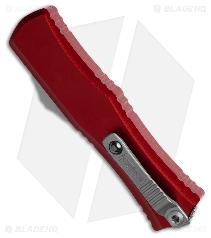 Microtech Hera II Mini S/E OTF Automatic Knife Red Al (2.9" Satin)