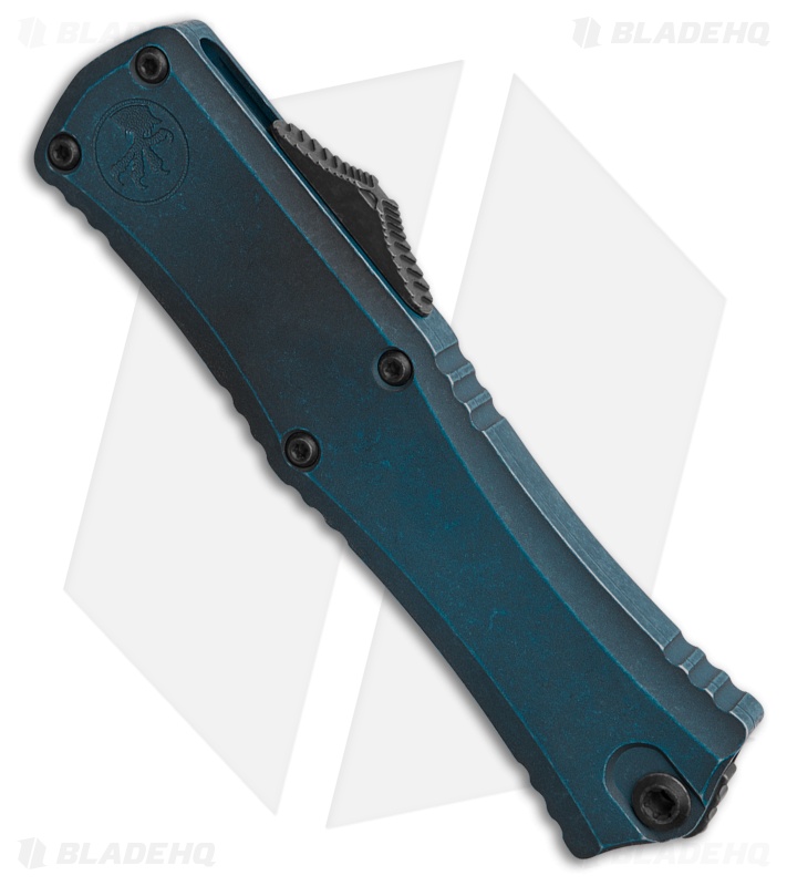 Microtech Hera II Mini S/E OTF Automatic Knife Weathered Blue Al (2.9" Blue)