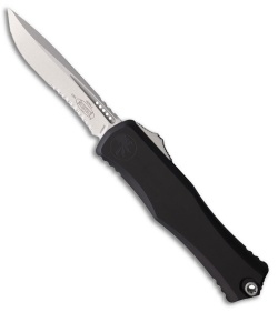 Microtech Hera II Recurve OTF Automatic Knife Black Aluminum (4" SW Serr)