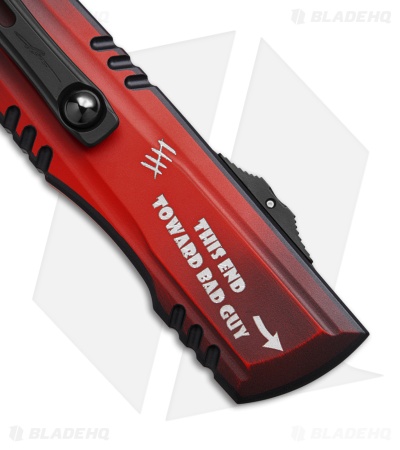 Microtech Luminary D/E OTF Knife Deadpool Series (3.6" Red/Black)
