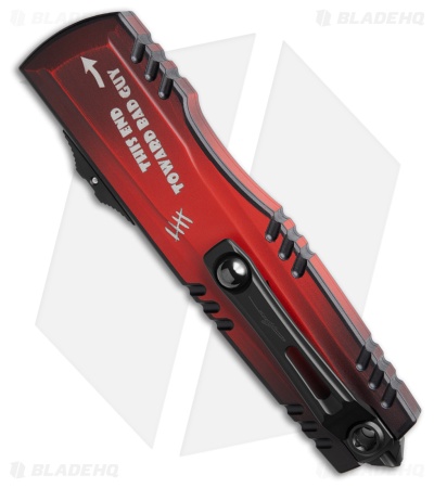 Microtech Luminary D/E OTF Knife Deadpool Series (3.6" Red/Black)