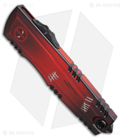 Microtech Luminary D/E OTF Knife Deadpool Series (3.6" Red/Black)