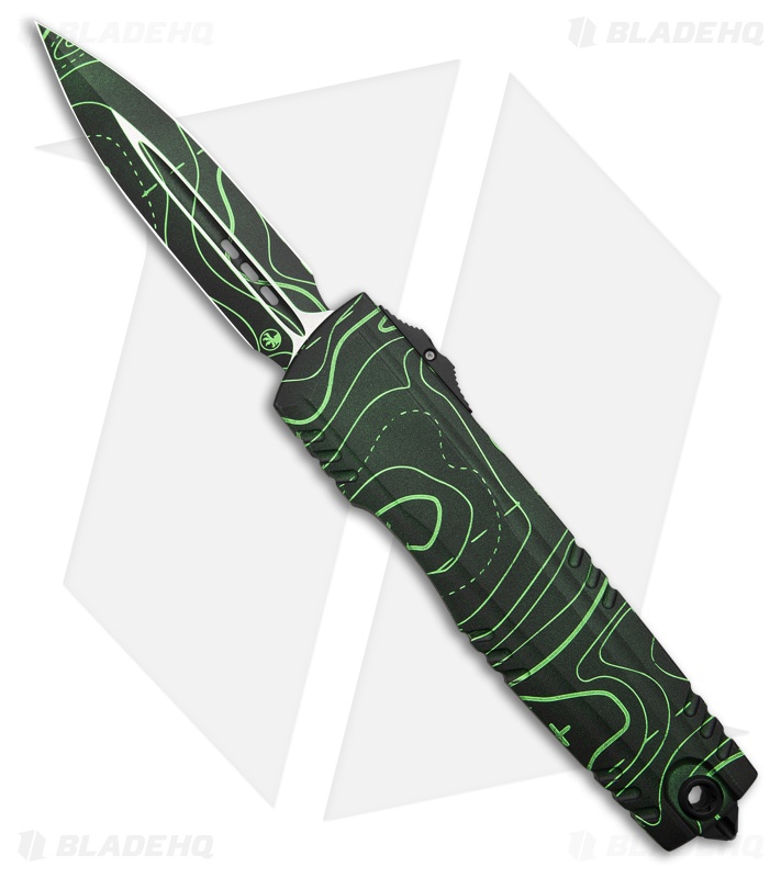 Microtech Luminary D/E OTF Knife Topographic Night Ops (3.6" Night Ops)