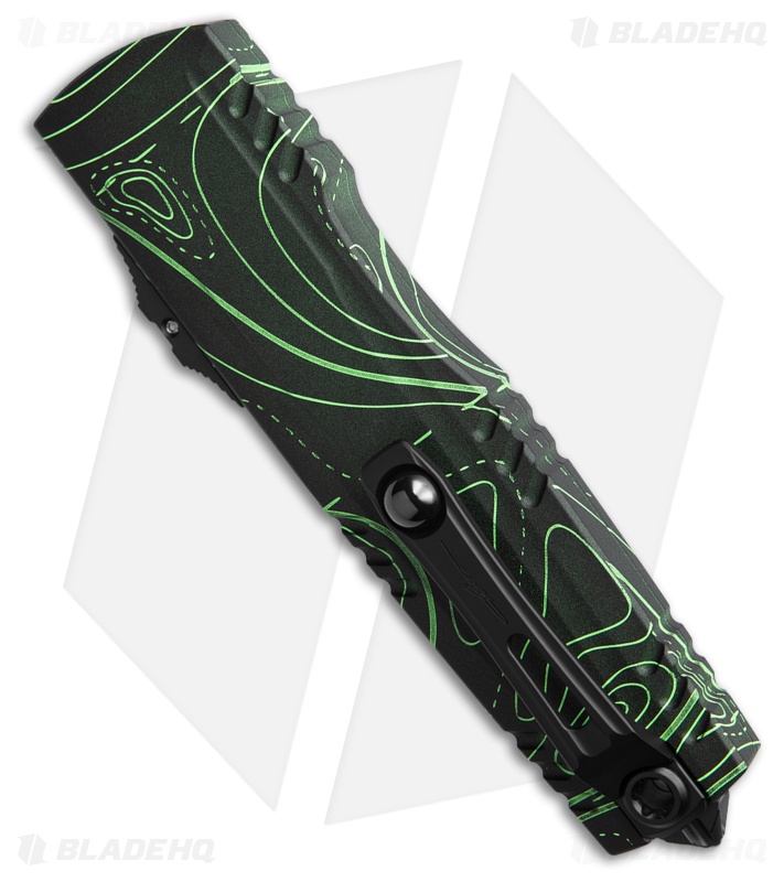 Microtech Luminary D/E OTF Knife Topographic Night Ops (3.6" Night Ops)