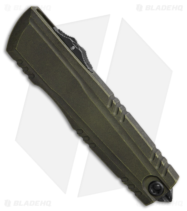 Microtech Luminary D/E OTF Knife Weathered Grenade Green  (3.6" Weathered Green)