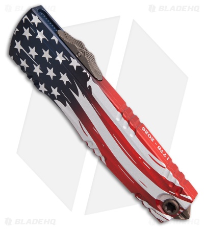 Microtech Luminary ZBP D/E OTF Knife 4th of July (3.6" Bronze Apoc)
