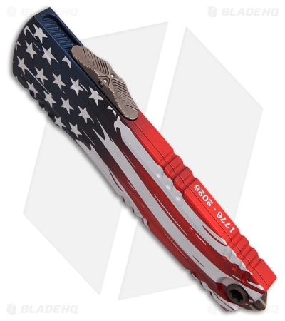 Microtech Luminary ZBP D/E OTF Knife 4th of July (3.6" Bronze Apoc)