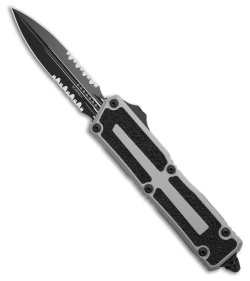 Microtech Scarab II Gen III D/E OTF Auto Knife Natural Clear Al (4" Black Serr)