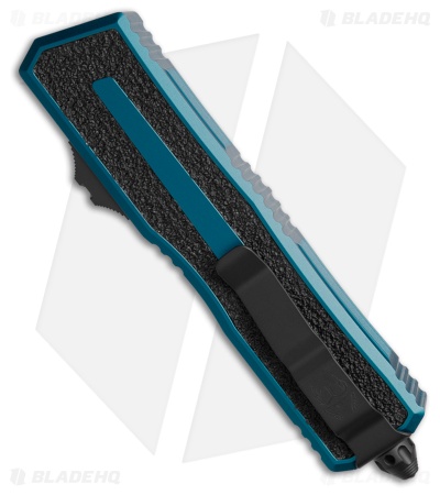 Microtech Scarab II Gen III D/E OTF Automatic Knife Blue Al (4" Black Serr)