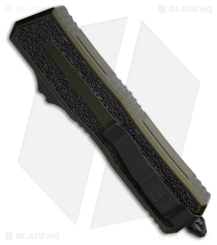Microtech Scarab II Gen III D/E OTF Automatic Knife OD Green Al (4" Black Serr)