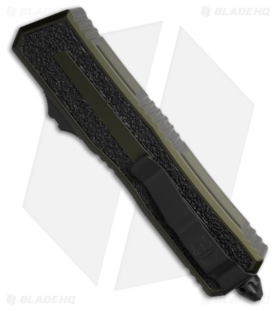 Microtech Scarab II Gen III D/E OTF Automatic Knife OD Green Al (4" Black Serr)