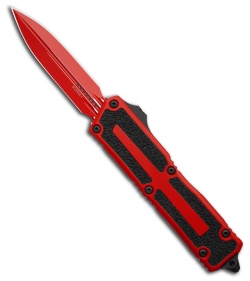 Microtech Scarab II Gen III D/E OTF Automatic Knife Red Al (4" Red)