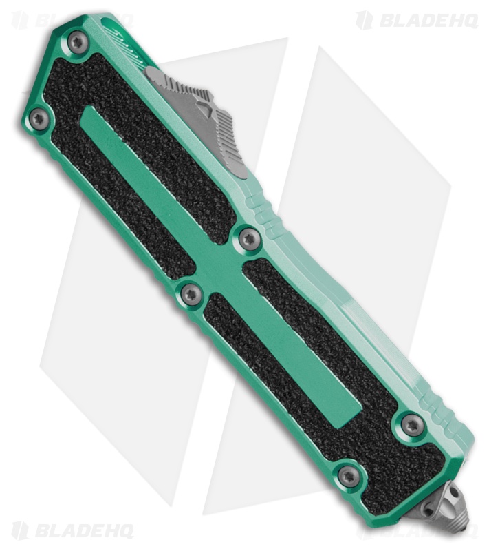 Microtech Scarab II Gen III D/E OTF Knife Turquoise Aluminum (4" Apoc Serr)