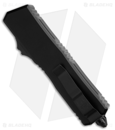 Microtech Scarab II Gen III Executive D/E OTF Knife Black Al (4" Black Serr)