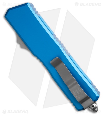 Microtech Scarab II Gen III Executive D/E OTF Knife Blue Aluminum (4" SW)