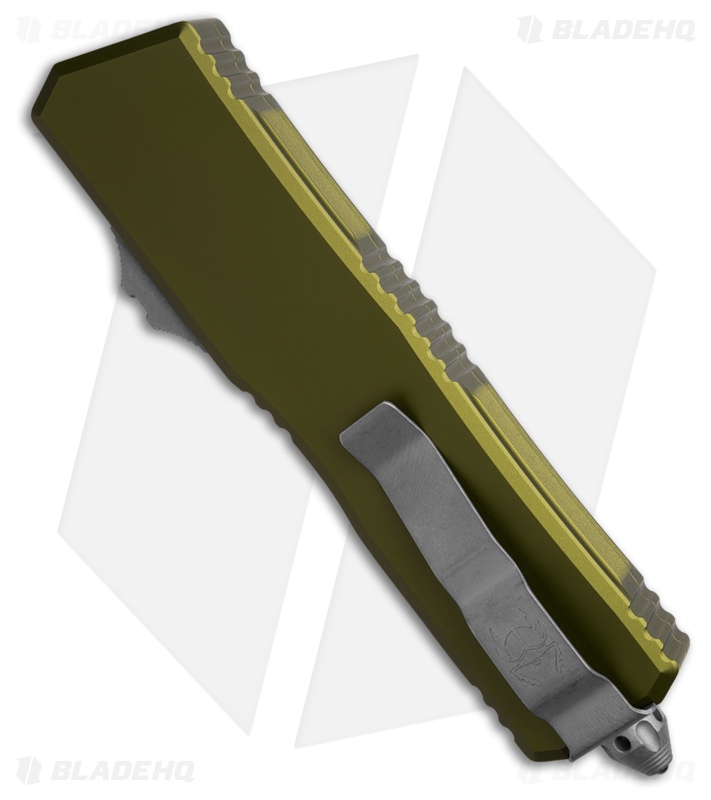Microtech Scarab II Gen III Executive D/E OTF Knife OD Green Al (4" Apoc)