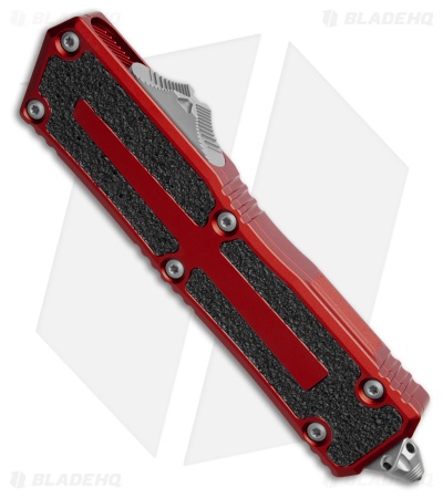 Microtech Scarab II Gen III S/E OTF Automatic Knife Red Aluminum (4" SW Serr)