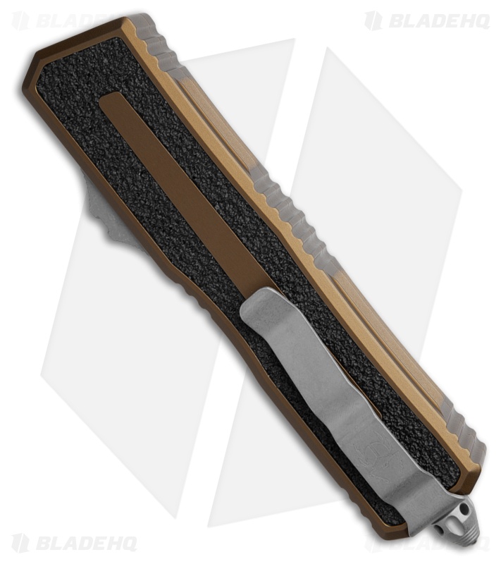 Microtech Scarab II Gen III S/E OTF Automatic Knife Tan Al (3.9" Apoc Serr)