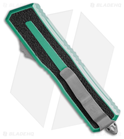 Microtech Scarab II Gen III S/E OTF Knife Turquoise Aluminum (4" Apocalyptic)
