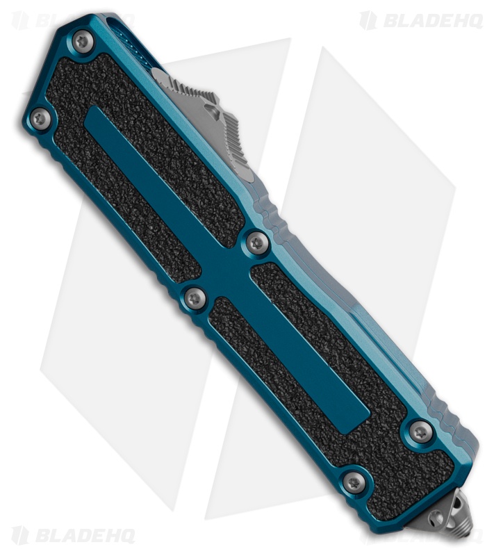 Microtech Scarab II Gen III T/E OTF Automatic Knife Blue Al (4" SW Serr)