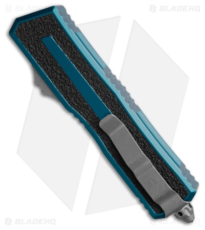 Microtech Scarab II Gen III T/E OTF Automatic Knife Blue Aluminum (4" Apoc)