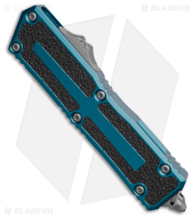 Microtech Scarab II Gen III T/E OTF Automatic Knife Blue Aluminum (4" Apoc)
